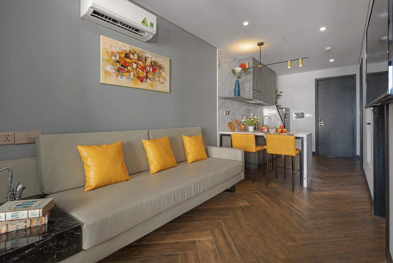 Modern 2 bedroom Apartment For Rent with sea view near Pham Van Dong Beach Da Nang