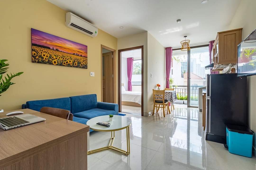 Colourful One Bedroom Apartment For Rent Near My Khe Beach Da Nang