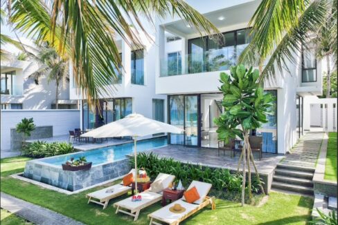 Beachfront villa