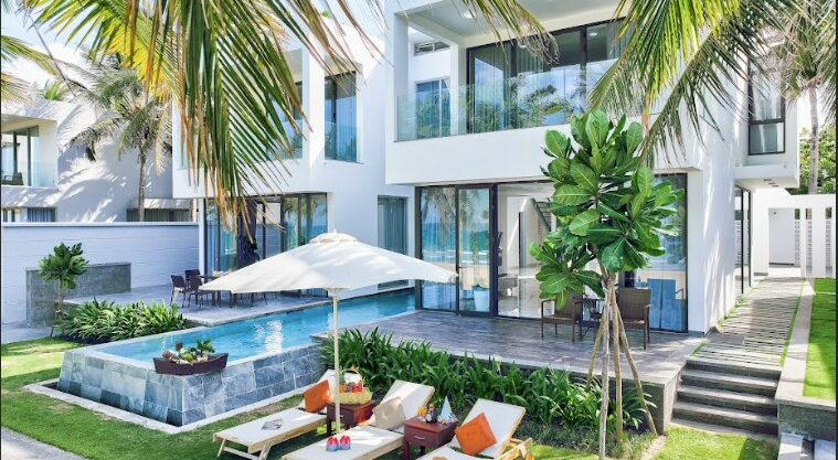 Beachfront villa