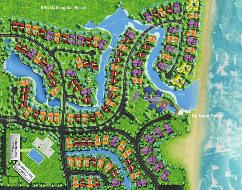 Ocean villa map Luxurious 2 Bedrooms Apartment with Sea View for Rent in Ocean Suite, Da Nang