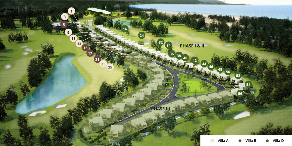 villas masterplan 3-Bedroom Villa at Montgomerie Links - Beautiful landscape in a Golf Resort