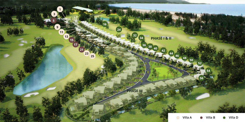 villas masterplan 3 Bedrooms Villa at Montgomerie Links - Most exquisite golf residence in Da Nang