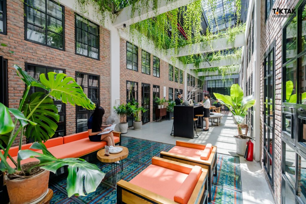 Tik Tak Co-working Space common lounge area in Hai Chau District Da Nang
