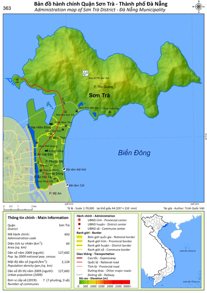 Son Tra District is strategically located east of Da Nang city center...
