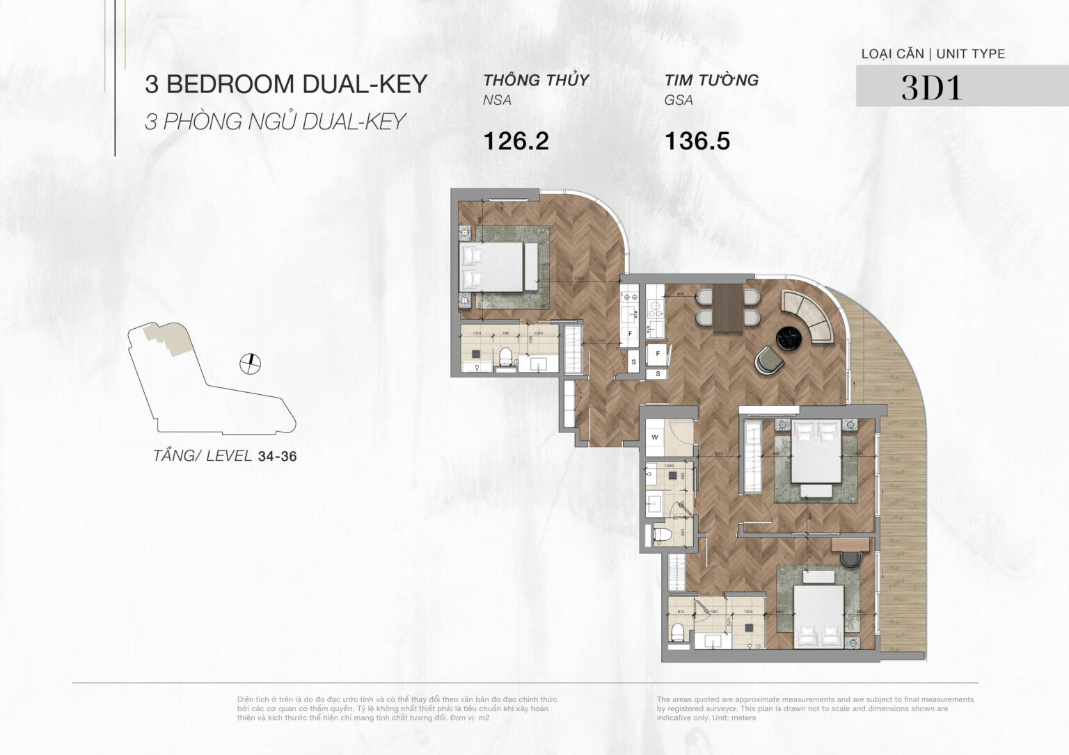 3BR floor plan