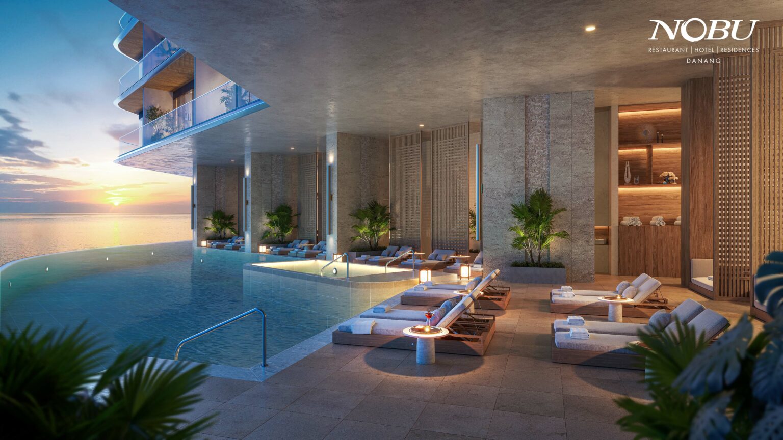 Katamochi heated pool Nobu Residences