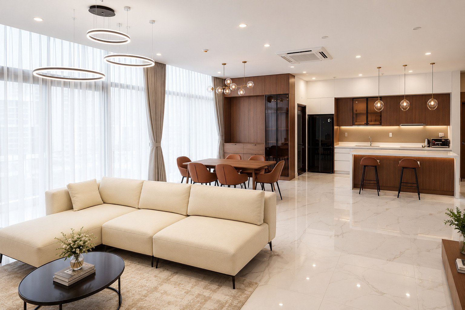 Living room in an F.Home Da Nang apartment