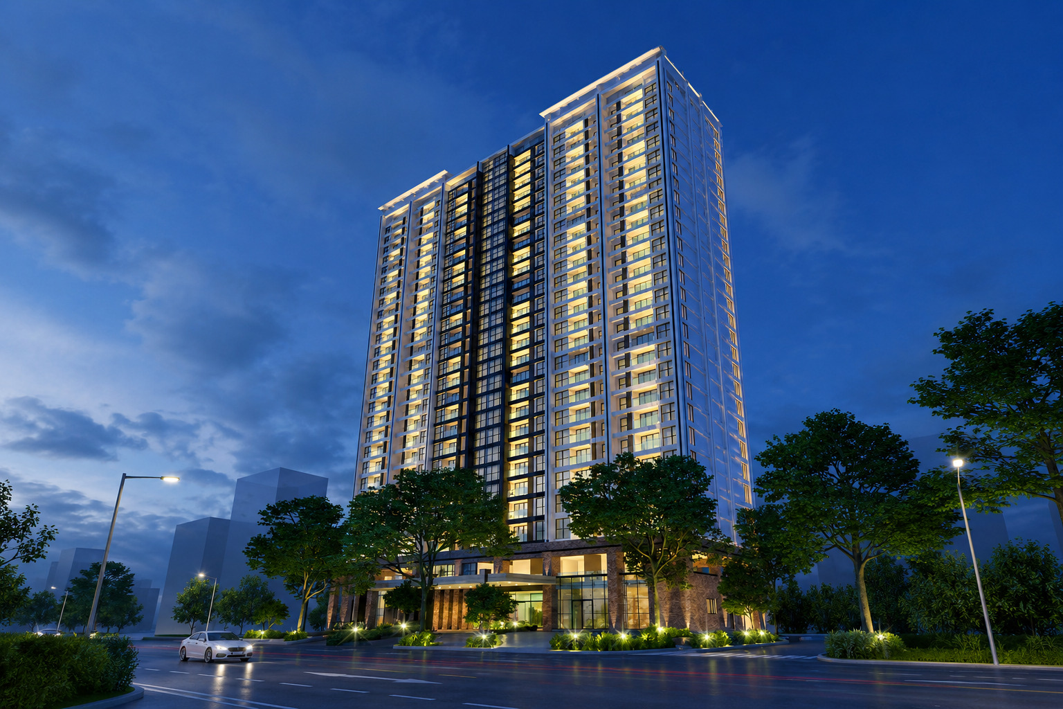 Hiyori Garden Tower Da Nang apartment building exterior