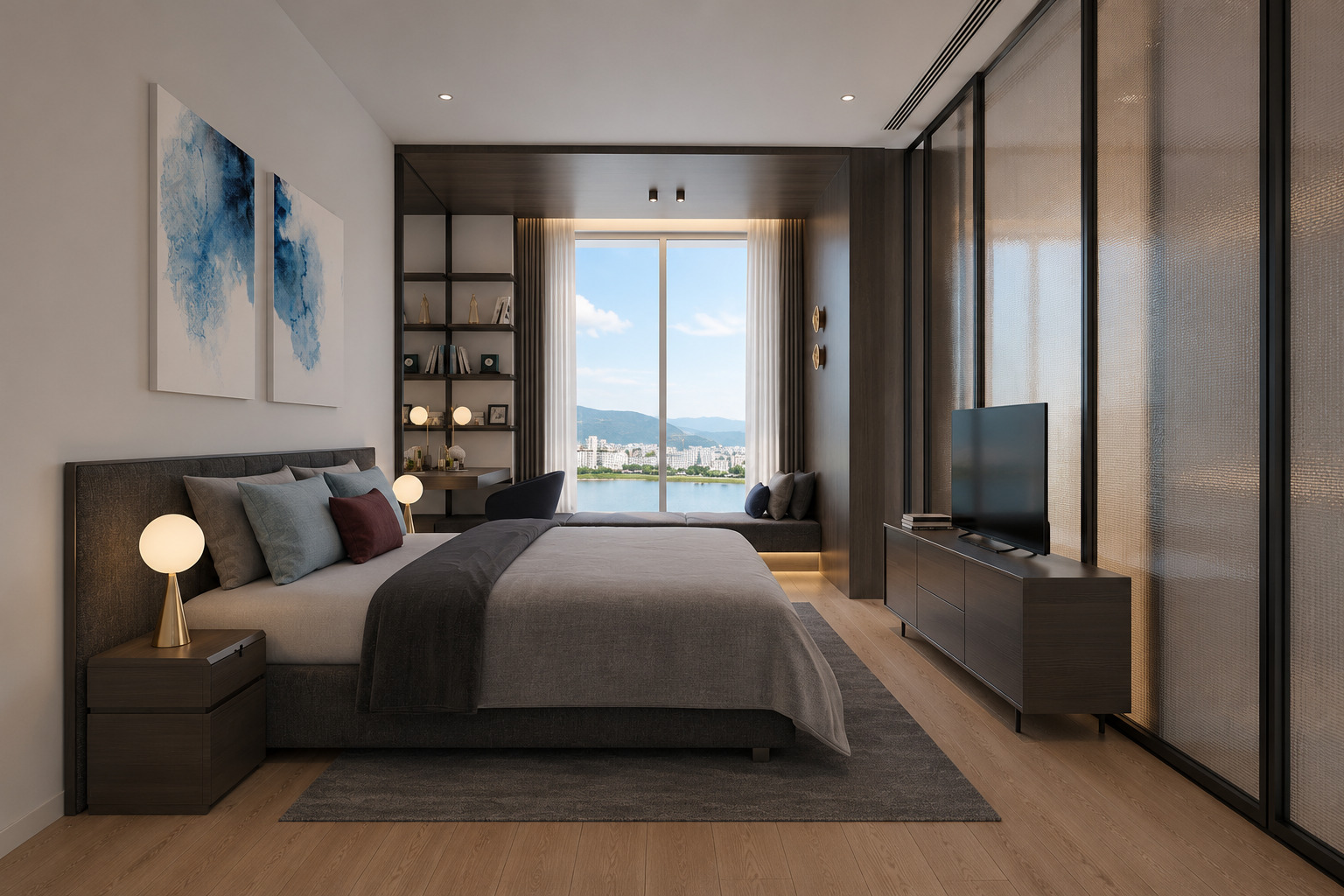 Second bedroom in a Sam Towers Da Nang apartment