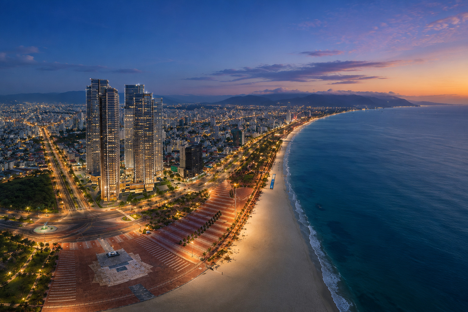 Wyndham Soleil Da Nang high-rise apartment towers near My Khe Beach