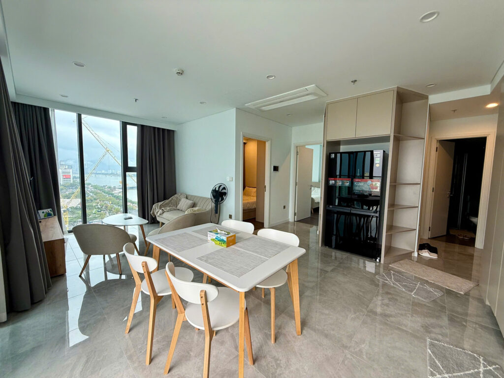 2-Bedroom Apartment for Rent at The Panoma Da Nang – City View, Corner Living Room